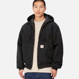Carhartt Mens Active Jacket Quilted lining Hooded Streetwear Nylon Black XL